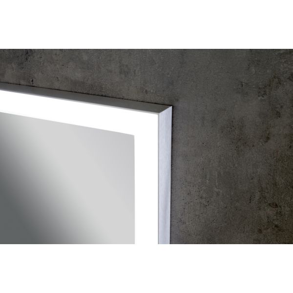 Xpertials ETNA, прямоугольное зеркало 120х80 см c LED подсветкой: датчик вкл/выкл подсветки с диммером и датчик антизапотевания, профиль матовый хром, артикул 84354135-51627