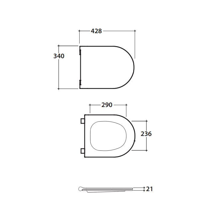 GLOBO Mode Унитаз напольный безободковый 53х34х43 см, слив универсальный, цвет белый