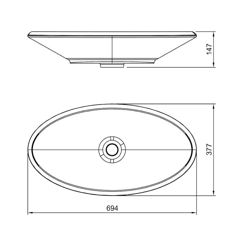 Раковина Florentina Диана 69,4 см 10.122.00700.201, жасмин, артикул 10.122.00700.201