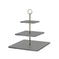 ADJ Сервировочная стойка, 30x30xH35 см.,ручка Круглая, цвет: серый, фурнитура бронза