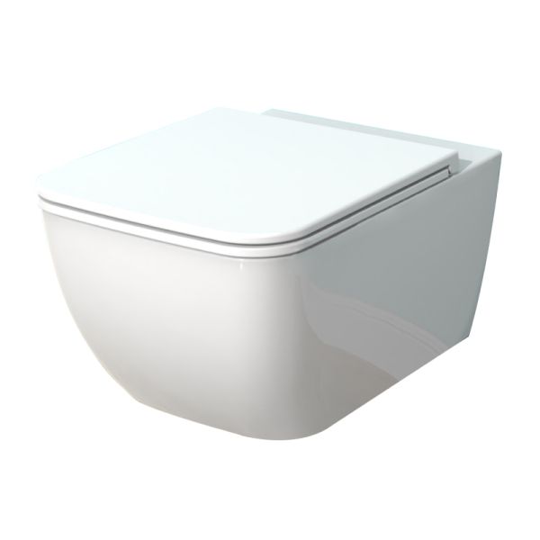 Унитаз подвесной SMARTFLOW VIGENTE безободковый с микролифтом SMF811-WH, белый