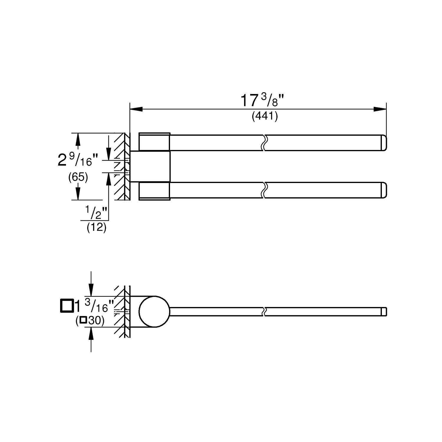 Держатель для полотенца GROHE Selection, двойной, поворотный, суперсталь (41063DC0) Держатель для полотенца GROHE Selection, двойной, поворотный, суперсталь (41063DC0)