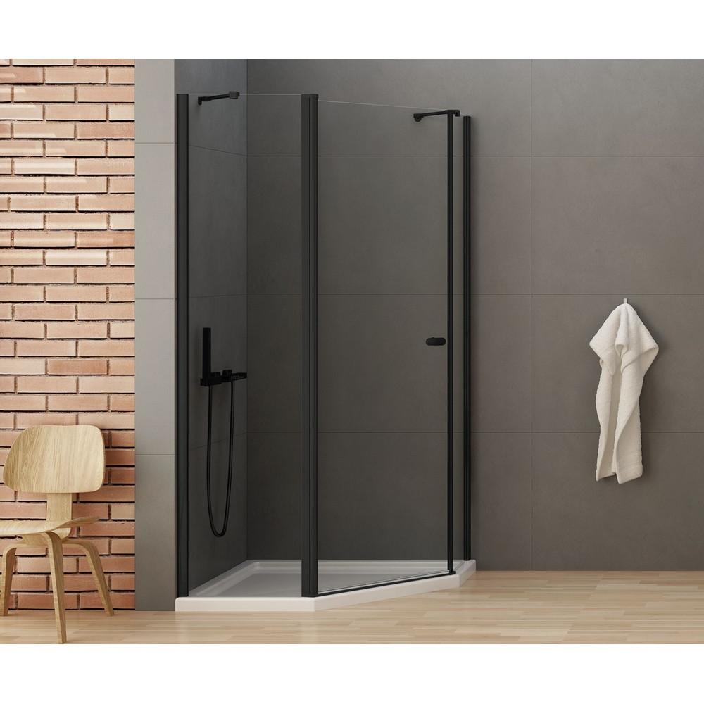 Душевое ограждение NEW TRENDY NEW SOLEO BLACK 100x80x195 K-0614 (черный)