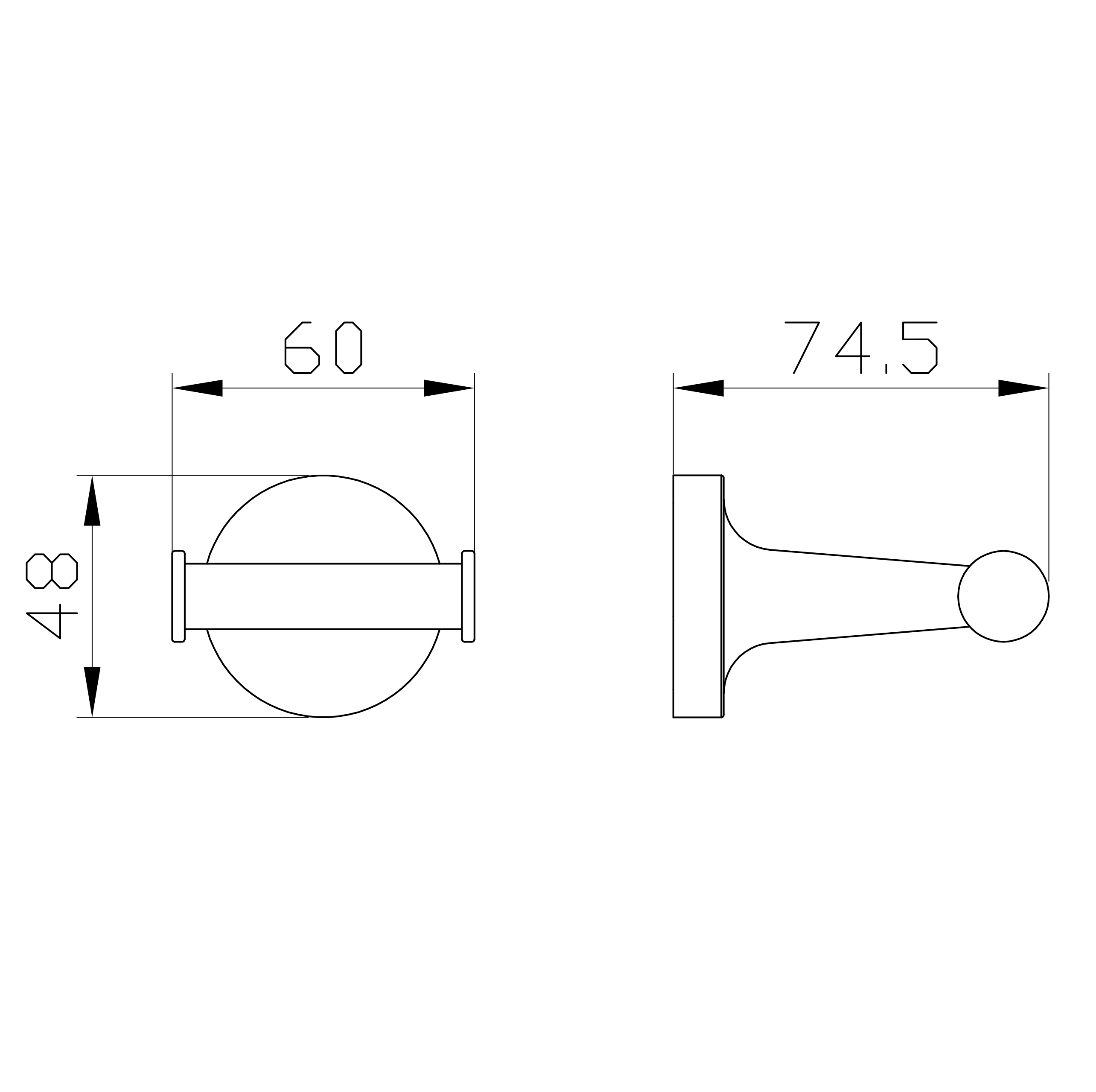Двойной крючок для ванной WONZON & WOGHAND SIMPLE, Хром (WW-6525)