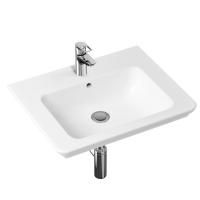 Комплект 3 в 1 Lavinia Boho Bathroom Sink 21510392, врезная фарфоровая раковина 60 см, смеситель с донным клапаном, латунный сифон