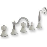 Смеситель на борт ванны Migliore Olivia ML.OLV-5880 Белый Хром Смеситель на борт ванны Migliore Olivia ML.OLV-5880 Белый Хром