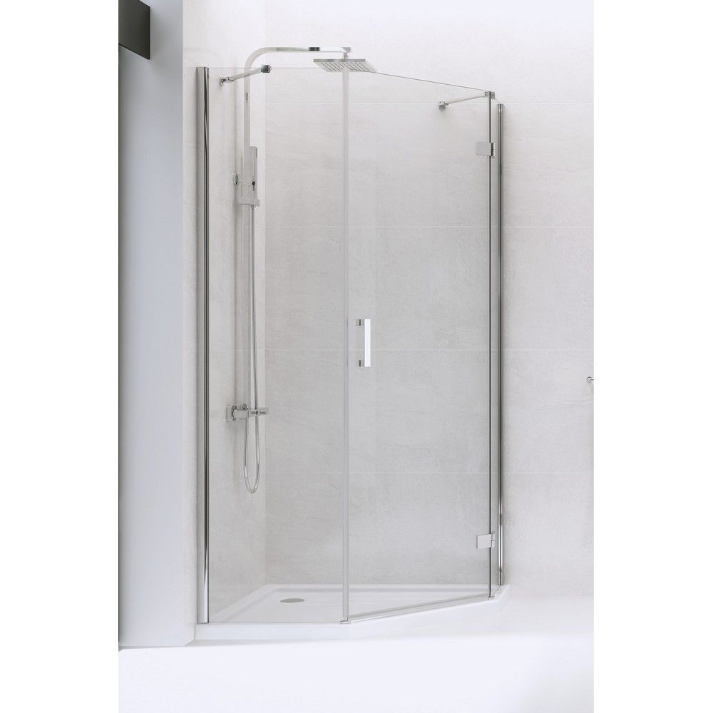 Душевое ограждение NEW TRENDY NEW AZURA L (R) 100x80x195 K-0561 (хром)