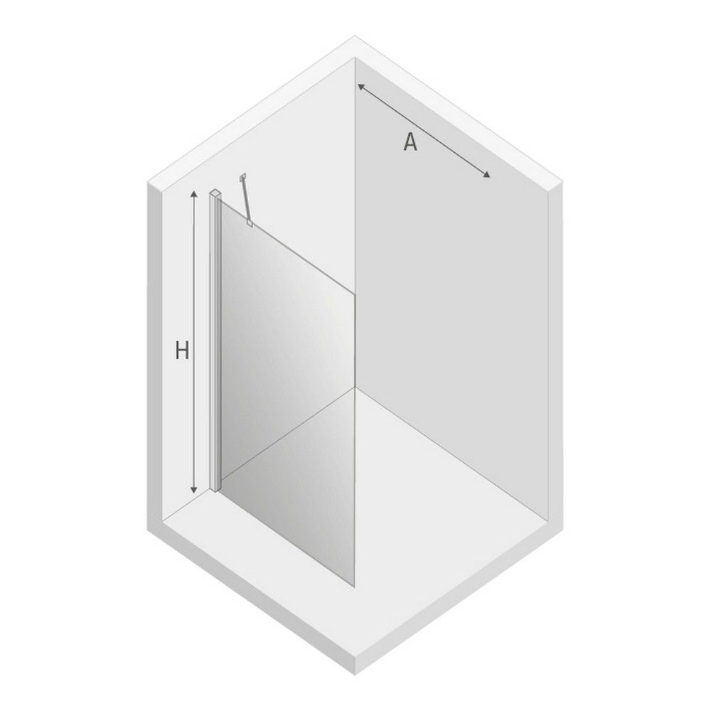 Душевое ограждение NEW TRENDY NEW SOLEO 90x195 K-0459 (хром)