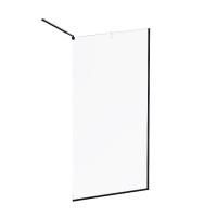 W84WI-100-F1-BTE Душевая перегородка Func 100x200, стекло прозр. 8 мм + покрытие, профиль черный W84WI-100-F1-BTE Душевая перегородка Func 100x200, стекло прозр. 8 мм + покрытие, профиль черный