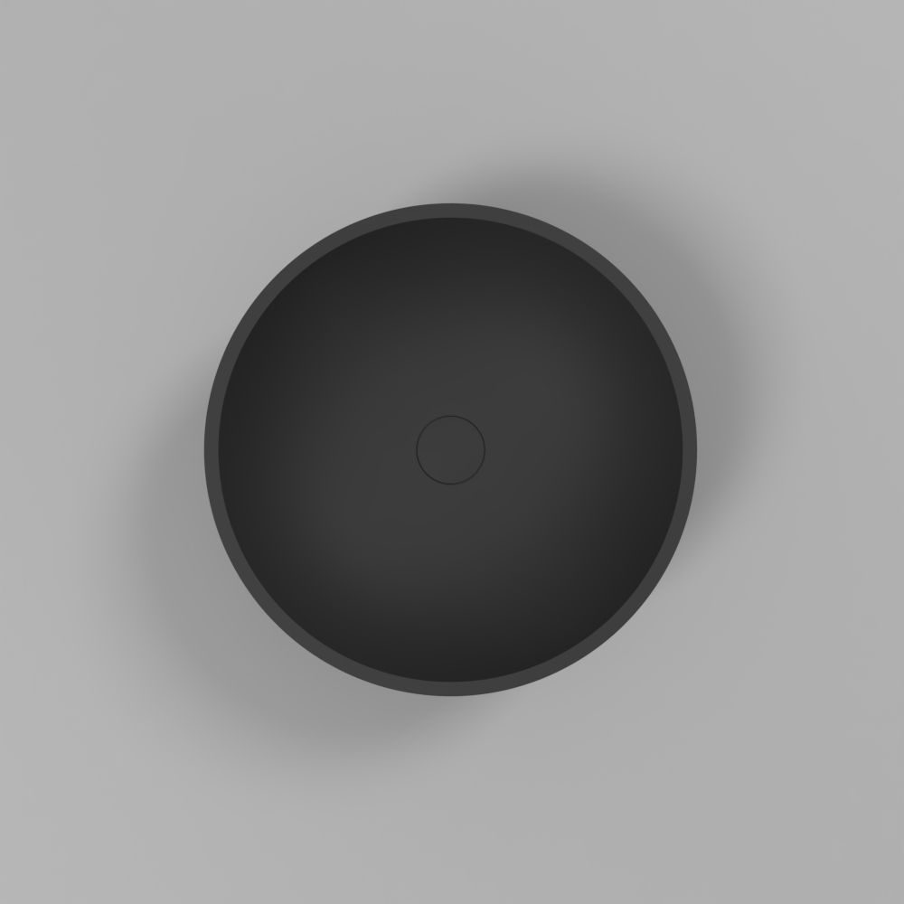 Умывальник WHITECROSS Cornelian D=43 (черный мат) иск. камень