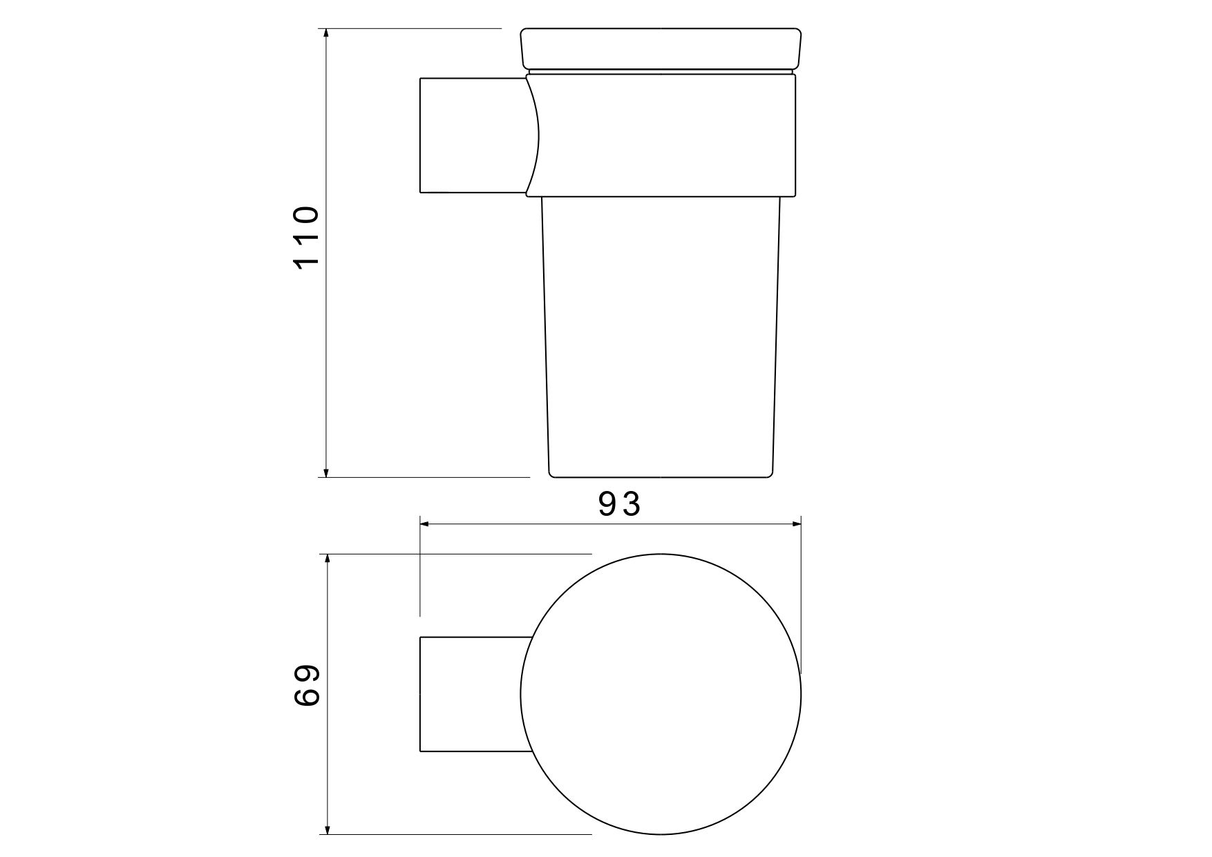 Стакан с держателем AQUATEK, матовый черный AQ4427MB ЛИРА Стакан с держателем AQUATEK, матовый черный AQ4427MB ЛИРА
