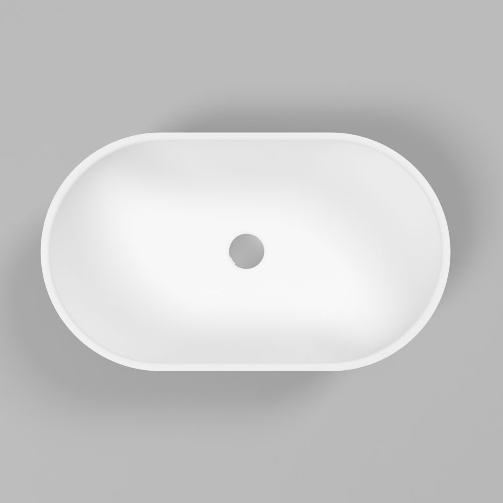 Умывальник WHITECROSS Amber 60x35 (белый мат) иск. камень