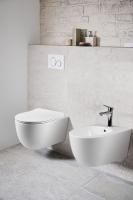 подвесные унитазы Vincea Унитаз подвесной Evo VT1-34S безободковый, цвет белый, ультратонкое soft-close сиденье,