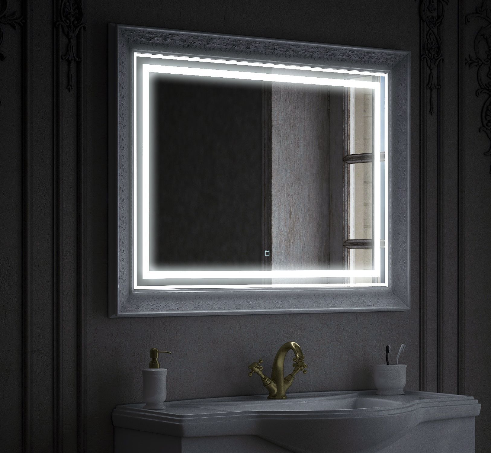 Зеркало LED "Классика 1050*800", сенсор Зеркало LED "Классика 1050*800", сенсор