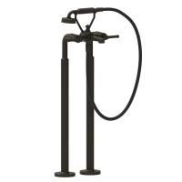 GESSI VENTI20 Смеситель для ванны напольный, двухвентильный, с ручным душем и шлангом 1500 мм., внешняя часть, цвет Aged Bronze