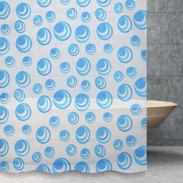 Штора для ванной комнаты Savol S-6PEVA01, круги