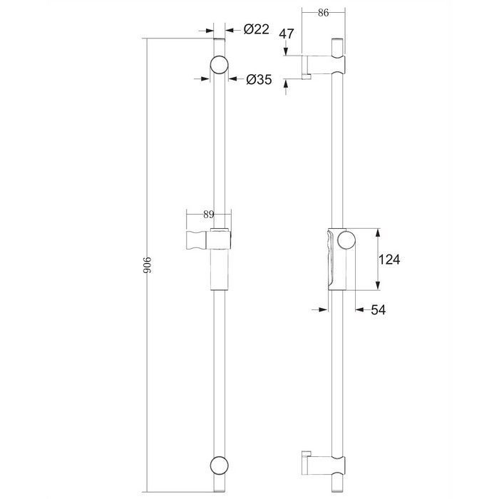 Штанга для душа OMNIRES DR11CR (хром) Штанга для душа OMNIRES DR11CR (хром)