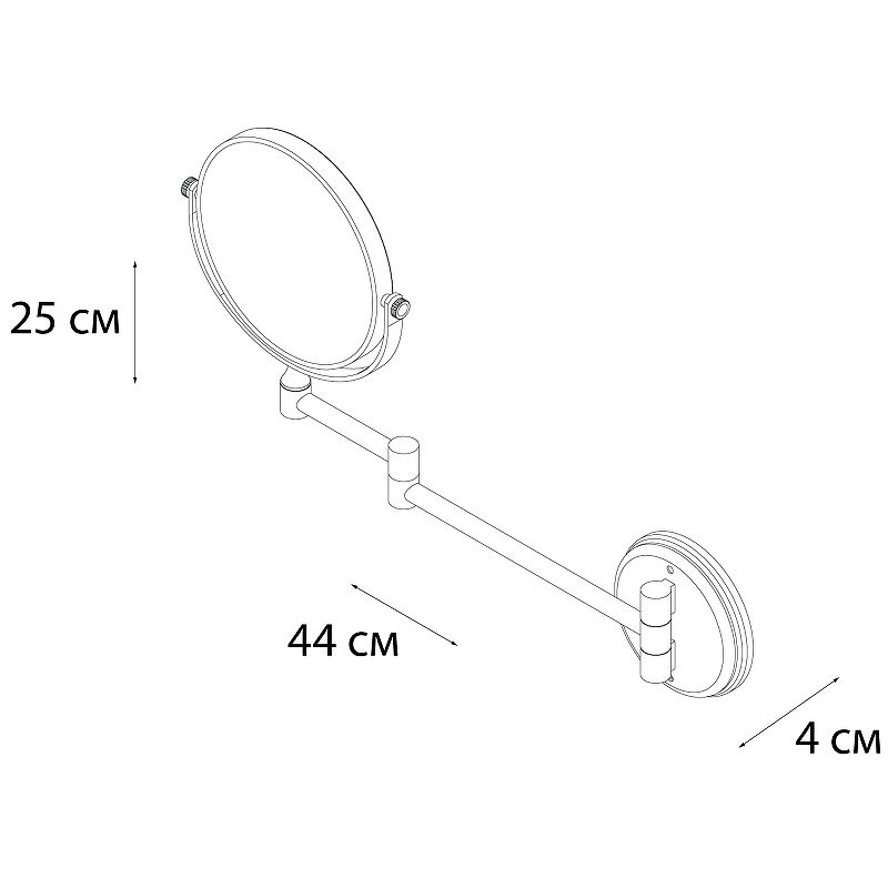 Косметическое зеркало FIXSEN HOTEL FX-31021F, графит, артикул FX-31021F