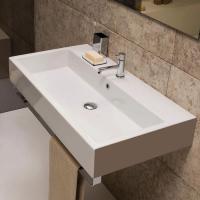 GLOBO Stone Раковина накладная на 1 отв.под смес (просверлено) 90х50хh14, цвет белый