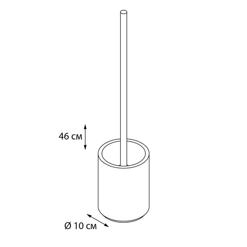 Ершик FIXSEN COIN FX-250-5, серый/золотой, артикул FX-250-5