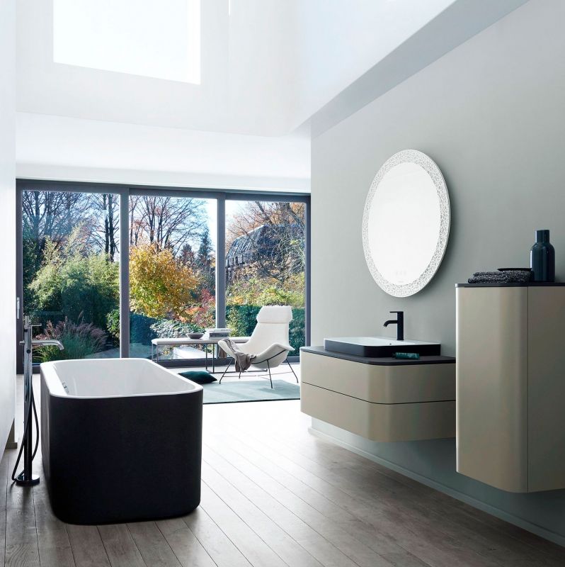 Тумба под раковину Duravit Happy D 2 Plus 100 HP497109292 подвесная Stone Grey Satin Matt, артикул HP497109292