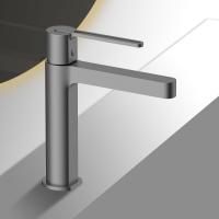 смесители для раковины Vincea Смеситель для раковины Rondo VBF-1R1GM однорычажный, вороненая сталь,