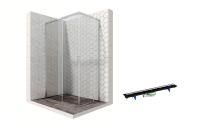 Душевой уголок Ambassador Queen 11011106L-PR2, прямоугольный, линейный трап, 120х80