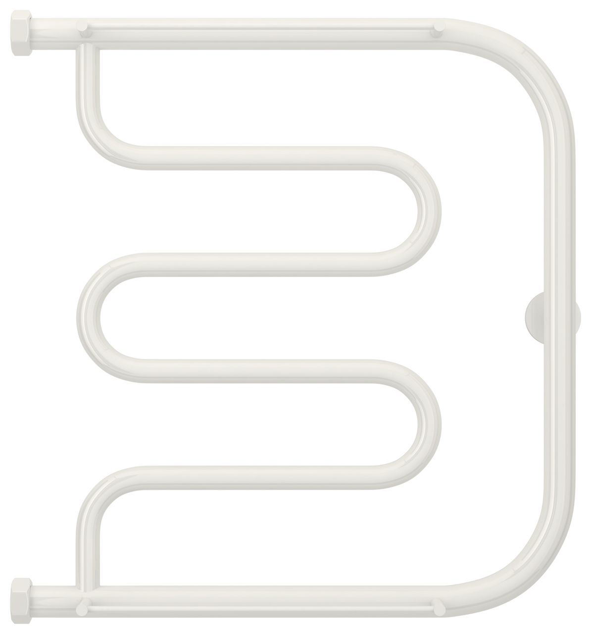 Полотенцесушитель водяной "Лира+" 2П 500х500 Н. Г. 1" (Белый)