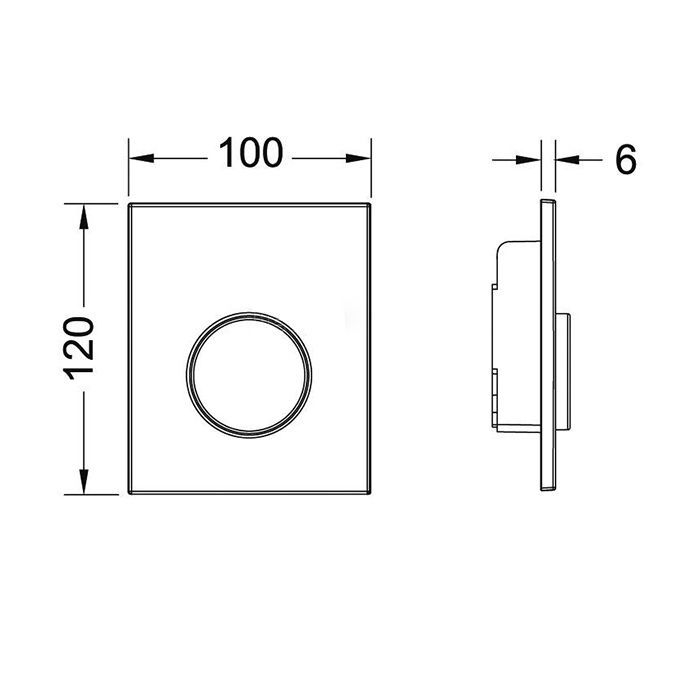 Панель TECEloop Urinal, стекло, белая, кл. хром мат. Панель TECEloop Urinal, стекло, белая, кл. хром мат.