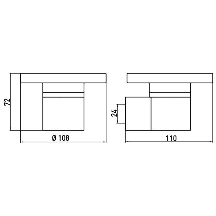 Мыльница, Emco, System2, ширина, мм-108, глубина, мм-110, высота, мм-72, тип установки-подвесной, материал-хрусталь, без декора, цвет-хром