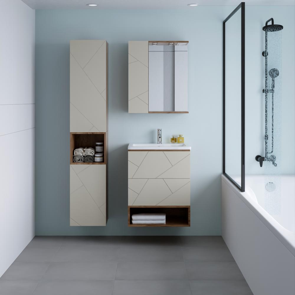 Ниша для тумбы Бриклаер КРИСТАЛЛ 60 см, дуб крафт табачный