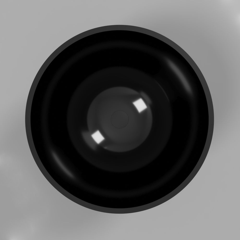 Умывальник WHITECROSS Amethyst D=50 (черный глянец) иск. камень