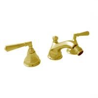 NICOLAZZI TEIDE Смеситель для биде на 3 отверстия, двухвентильный, в комплекте с донным клапаном, цвет Gold