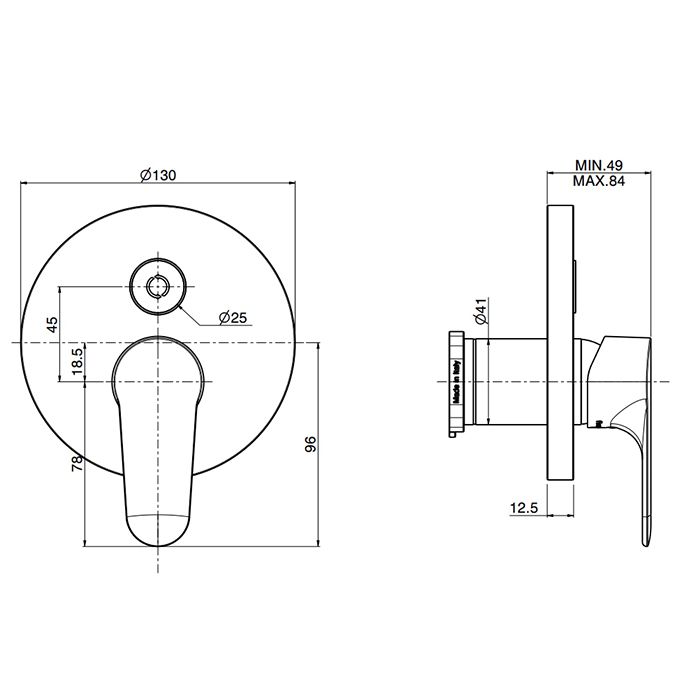 Fima Carlo Frattini Serie 22 Смеситель для душа, встраиваемый, с переключателем на 2 выхода, цвет: хром Fima Carlo Frattini Serie 22 Смеситель для душа, встраиваемый, с переключателем на 2 выхода, цвет: хром