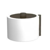 Контейнер с крышкой, Bertocci, Easy, ширина, мм-120, высота, мм-90, материал-композит, отделка "медовые соты", цвет-белый матовый/бронза индустриальная