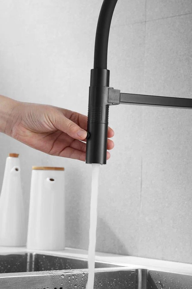 Смеситель для кухни Rose R133H, черный