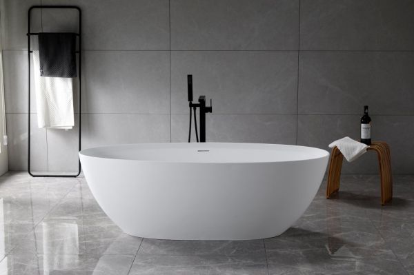 Ванна из искусственного камня Solid Surface 1700x760x560, CEZARES CZR-LIBERTA-170-76-56-SSB