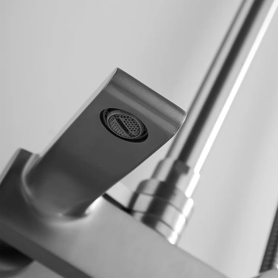 Душевая система Shevanik S8336T, оружейная сталь