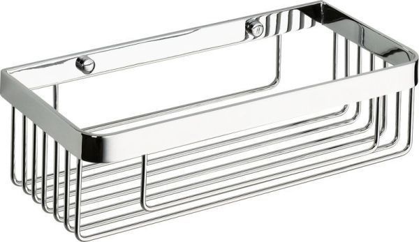 Sanibano, решетка прямоугольная 1-уровневая, длина 30 см, цвет хром