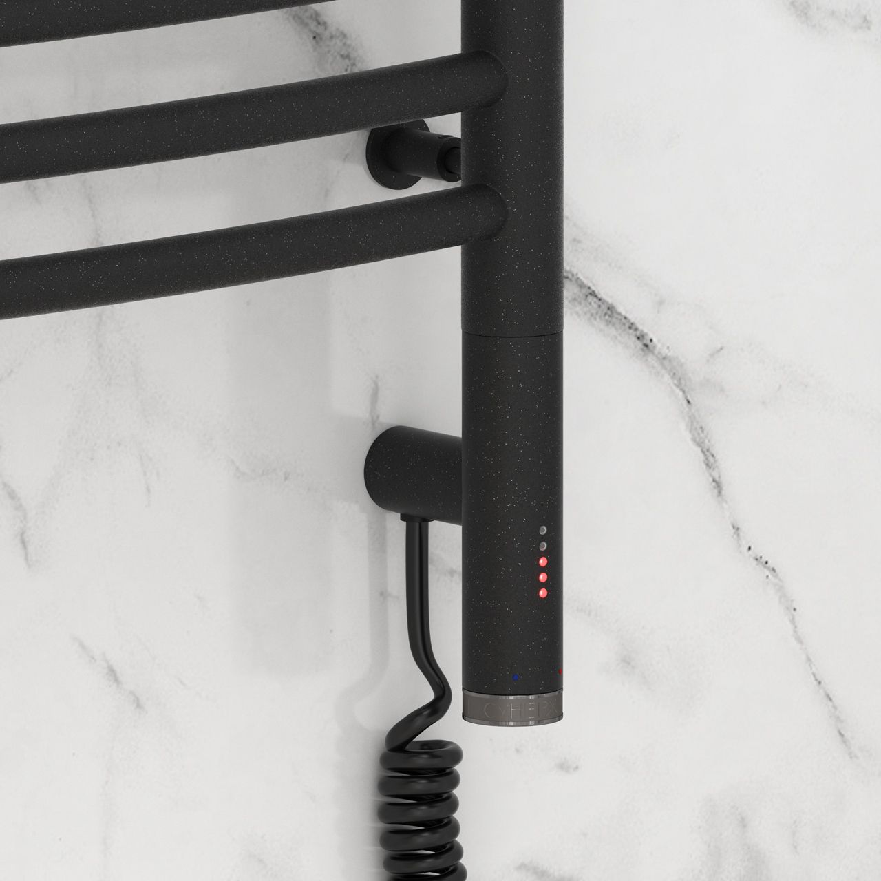 Полотенцесушитель электрический "БОГЕМА 3.0" 600х400 / МЭМ правый (Тёмный титан муар)