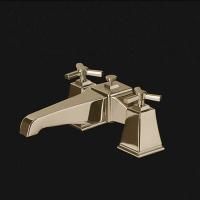 Devon Time Смеситель на борт  ванны на 2 отв с ручной лейкой и шлангом , цвет светлое золото