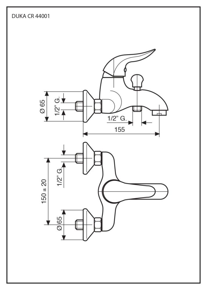 Emmevi Duka, смеситель для ванной, цвет бронза