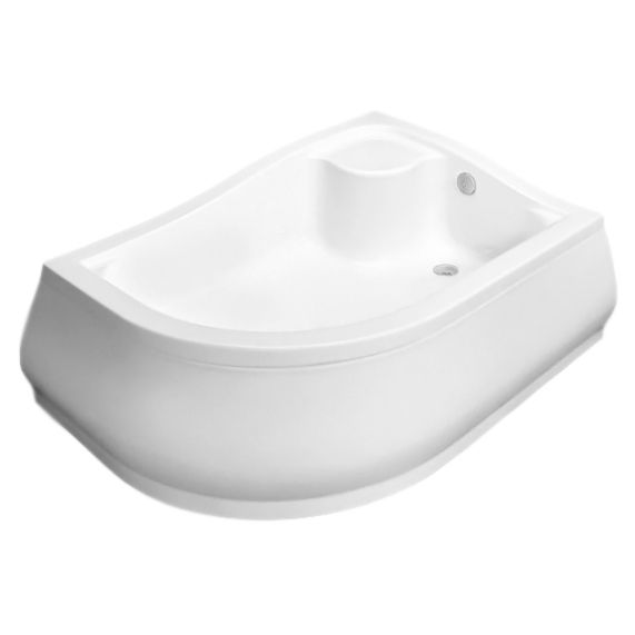 Акриловый поддон для душа Radaway Korfu E 80x100x49 белый, в левый угол