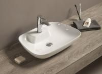 Раковина керамическая накладная AM-78358, цвет белый, 605х420х120