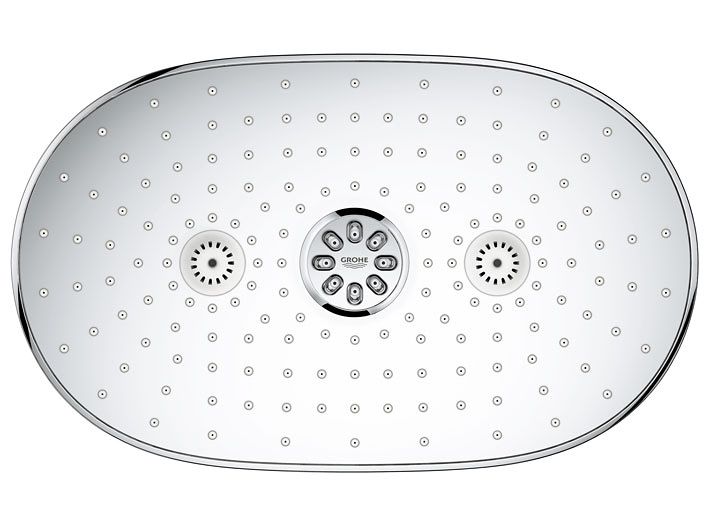 Верхний душ с кронштейном GROHE Rainshower DUO 360 мм, хром (26254000) Верхний душ с кронштейном GROHE Rainshower DUO 360 мм, хром (26254000)