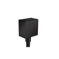Шланговое подсоединение, Hansgrohe, FixFit, Square, стандарт подвода воды-1/2", с клапаном обратного тока, внутренняя часть из пластика, цвет-черный матовый Шланговое подсоединение, Hansgrohe, FixFit, Square, стандарт подвода воды-1/2", с клапаном обратного тока, внутренняя часть из пластика, цвет-черный матовый
