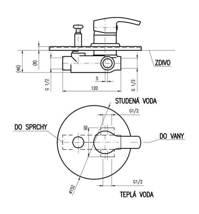 Смеситель для душа Rav Slezak Labe L086KZ