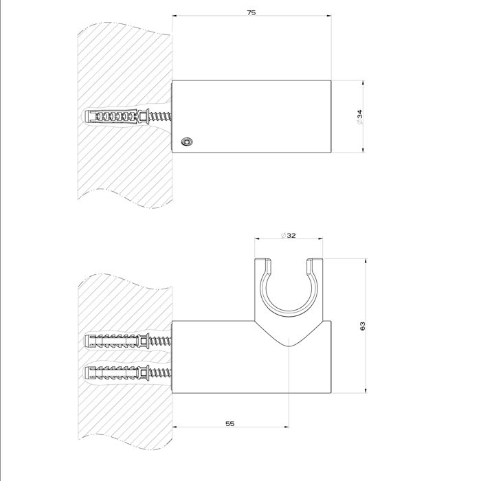 GESSI INCISO Держатель для душевой лейки поворотный, цвет: finox