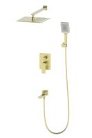 Душевая система встраиваемая WONZON & WOGHAND EDGE, Брашированное золото (WW-88939003-BG)