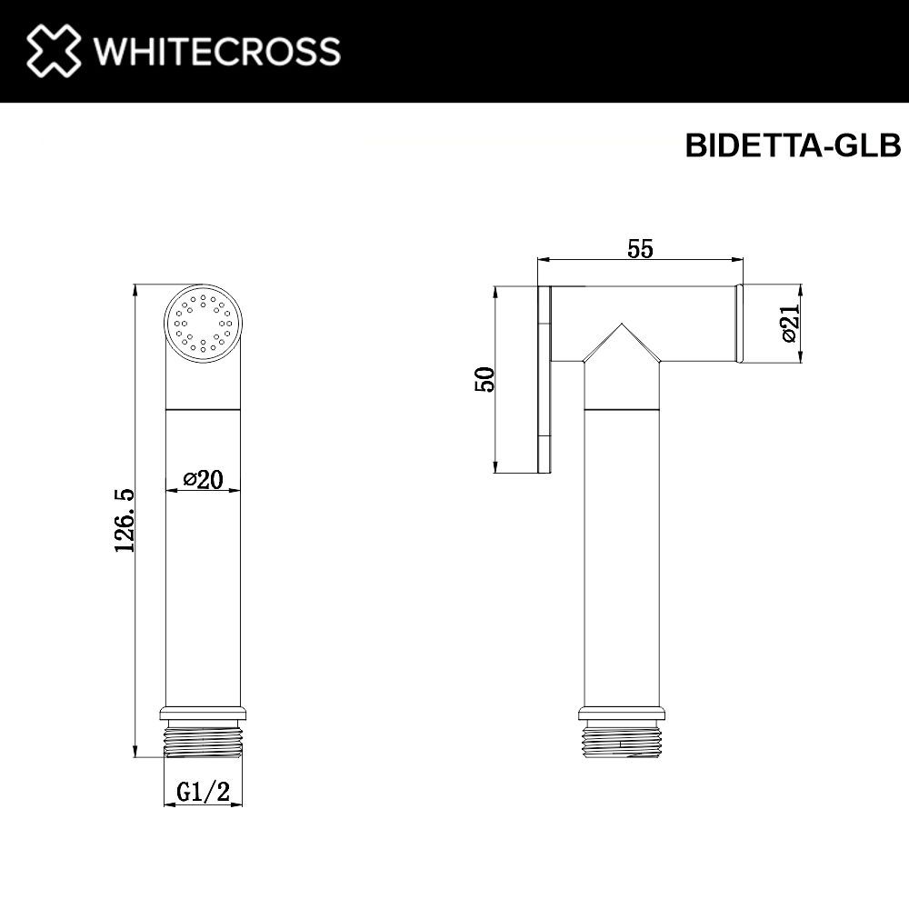 Лейка для биде WHITECROSS BIDETTA-GLB (брашированное золото) Лейка для биде WHITECROSS BIDETTA-GLB (брашированное золото)